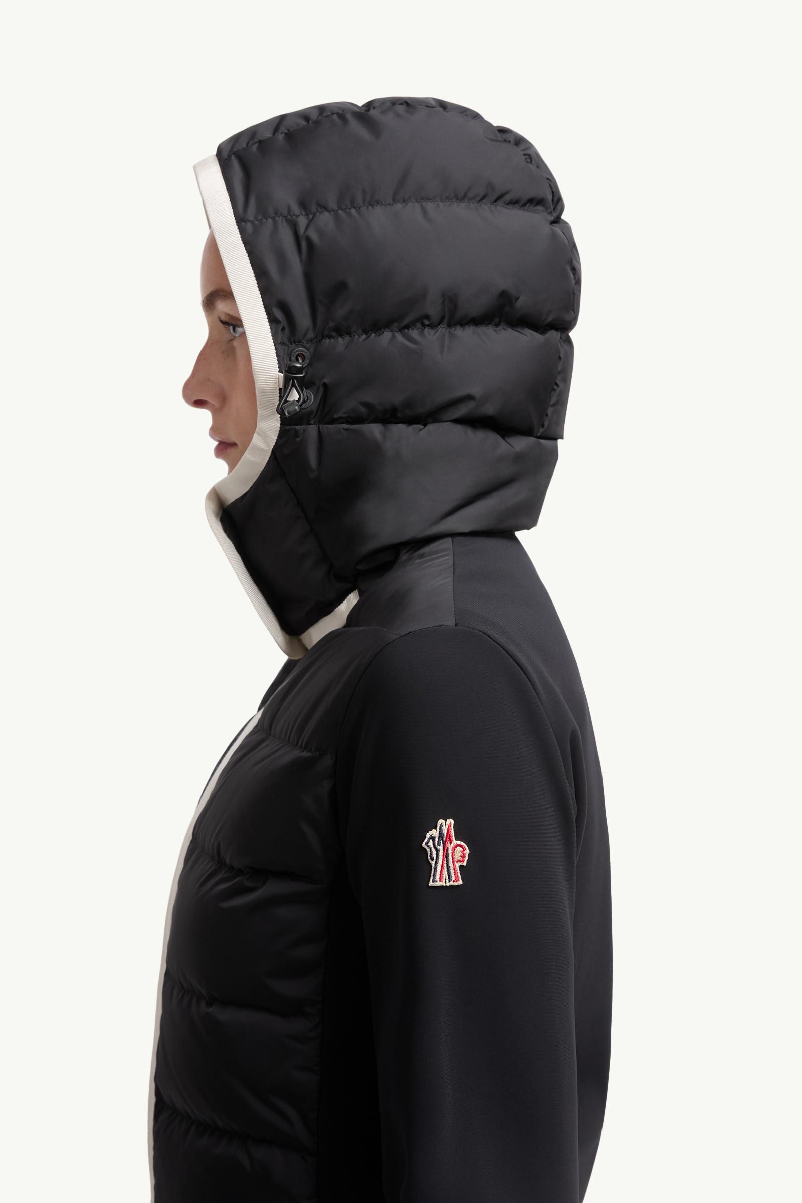 Black Padded Zip-Up Hoodie - Sweatshirts for Women | Moncler LV