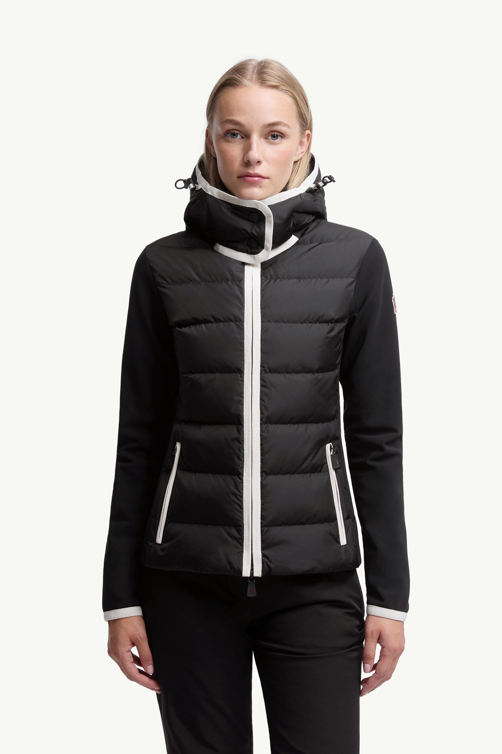 女士加衬拉链连帽卫衣 女士 黑色 Moncler 3