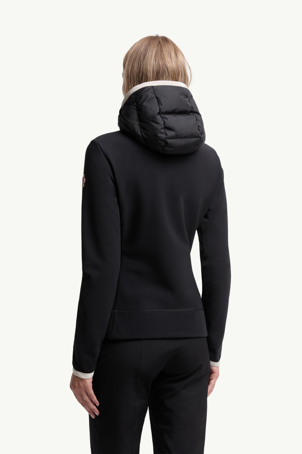 Padded Zip-Up Hoodie Women Black Moncler 4