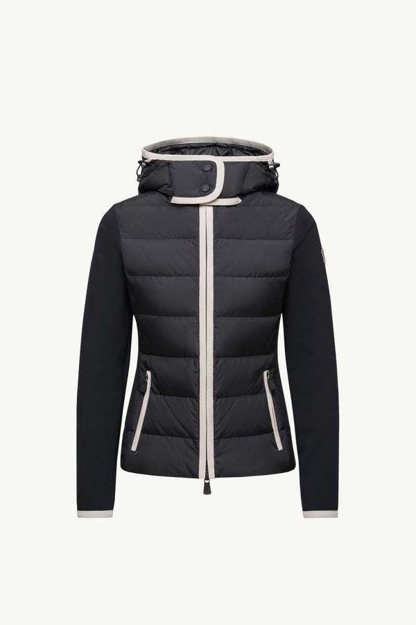 Padded Zip-Up Hoodie Women Black Moncler 2