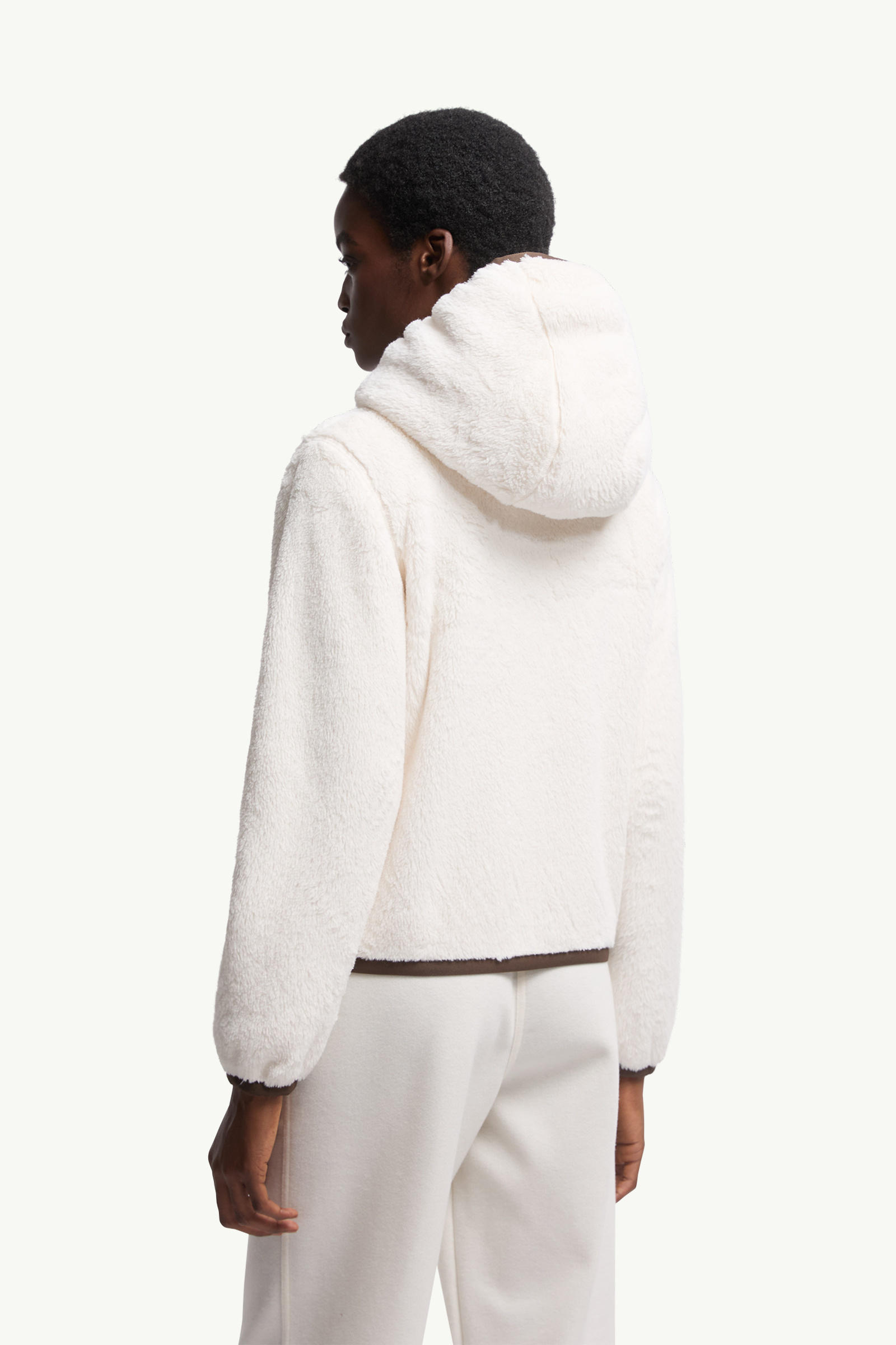 Padded Polartec® Zip-Up Hoodie Women White Moncler 4