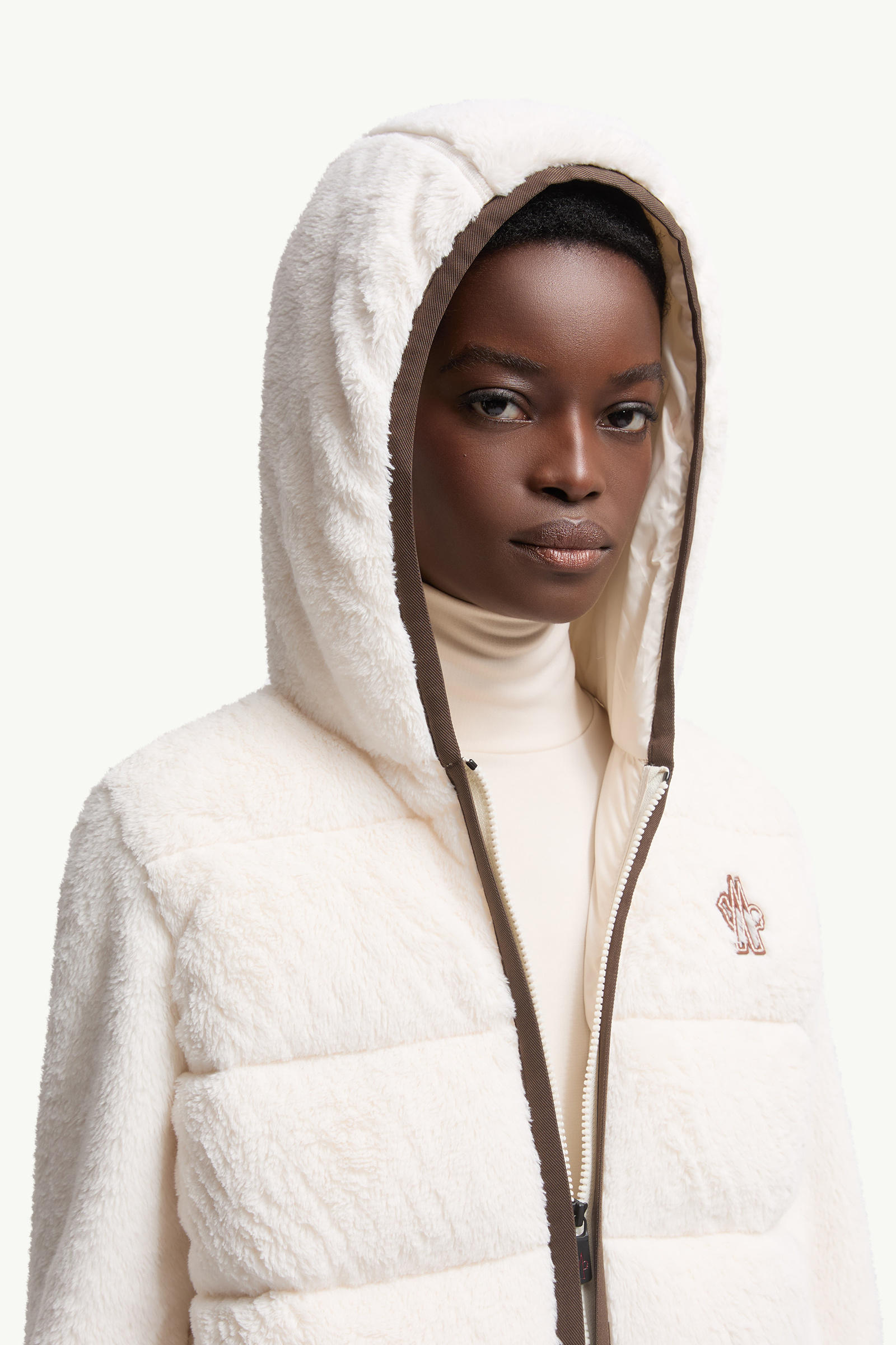 Padded Polartec® Zip-Up Hoodie Women White Moncler 5