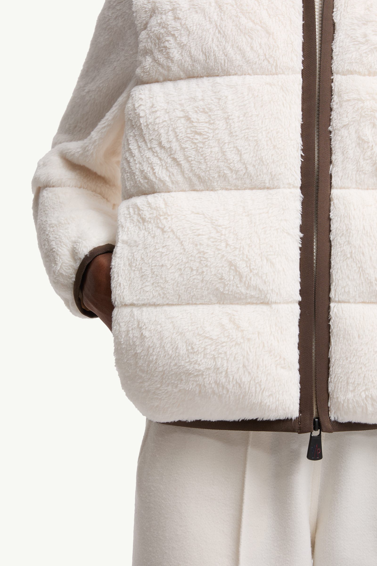 White Padded Polartec® Zip-Up Hoodie - Sweatshirts for Women