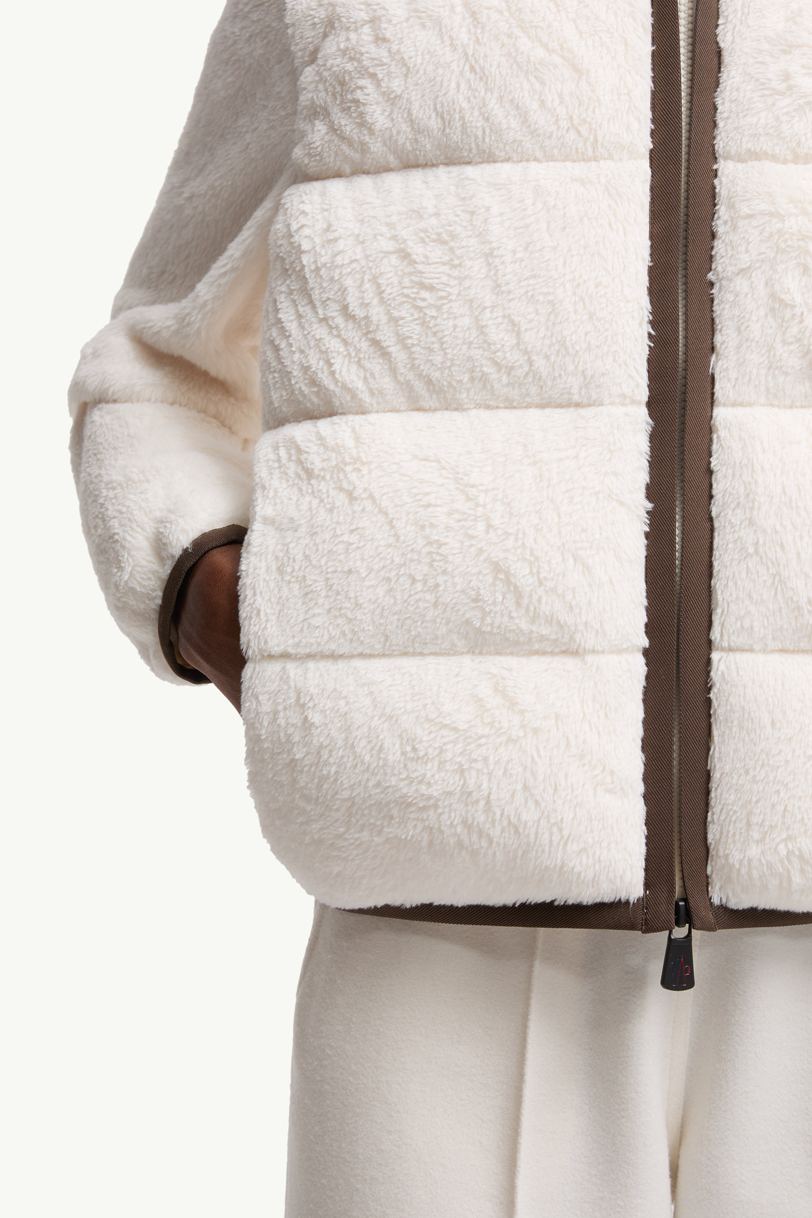 Padded Polartec® Zip-Up Hoodie Women White Moncler 6