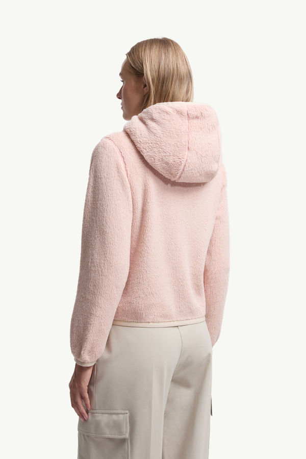 Felpa imbottita con cappuccio e zip in Polartec® Donna Rosa Moncler 4