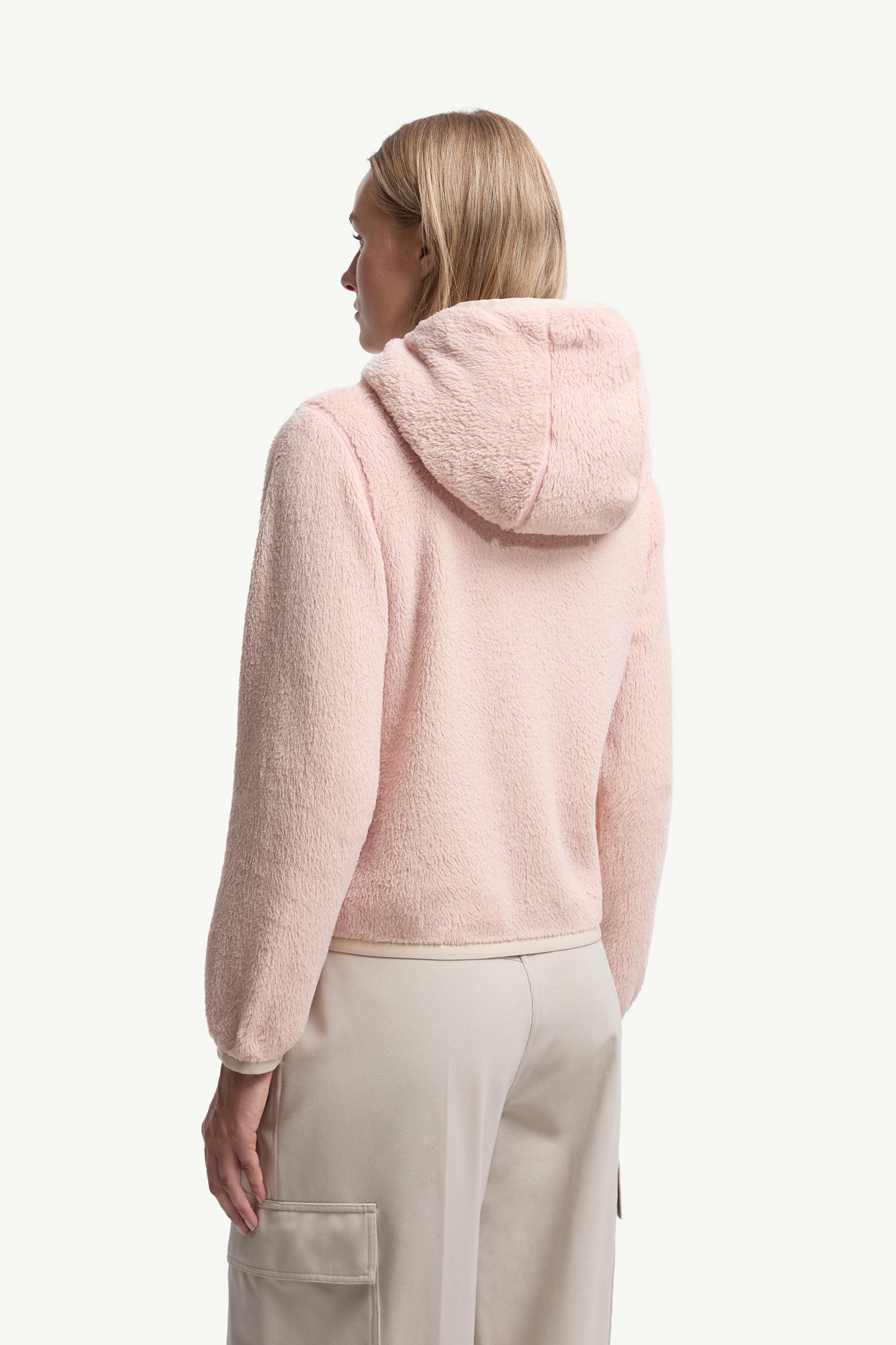 Padded Polartec® Zip-Up Hoodie Women Pink Moncler 4
