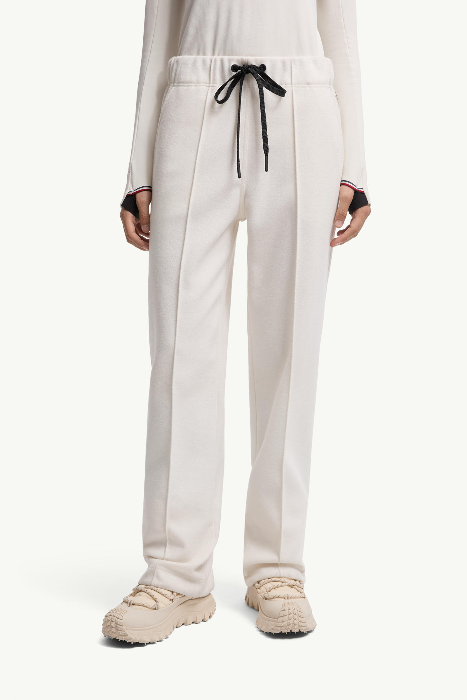 Logo Track Pants Women White Moncler 3