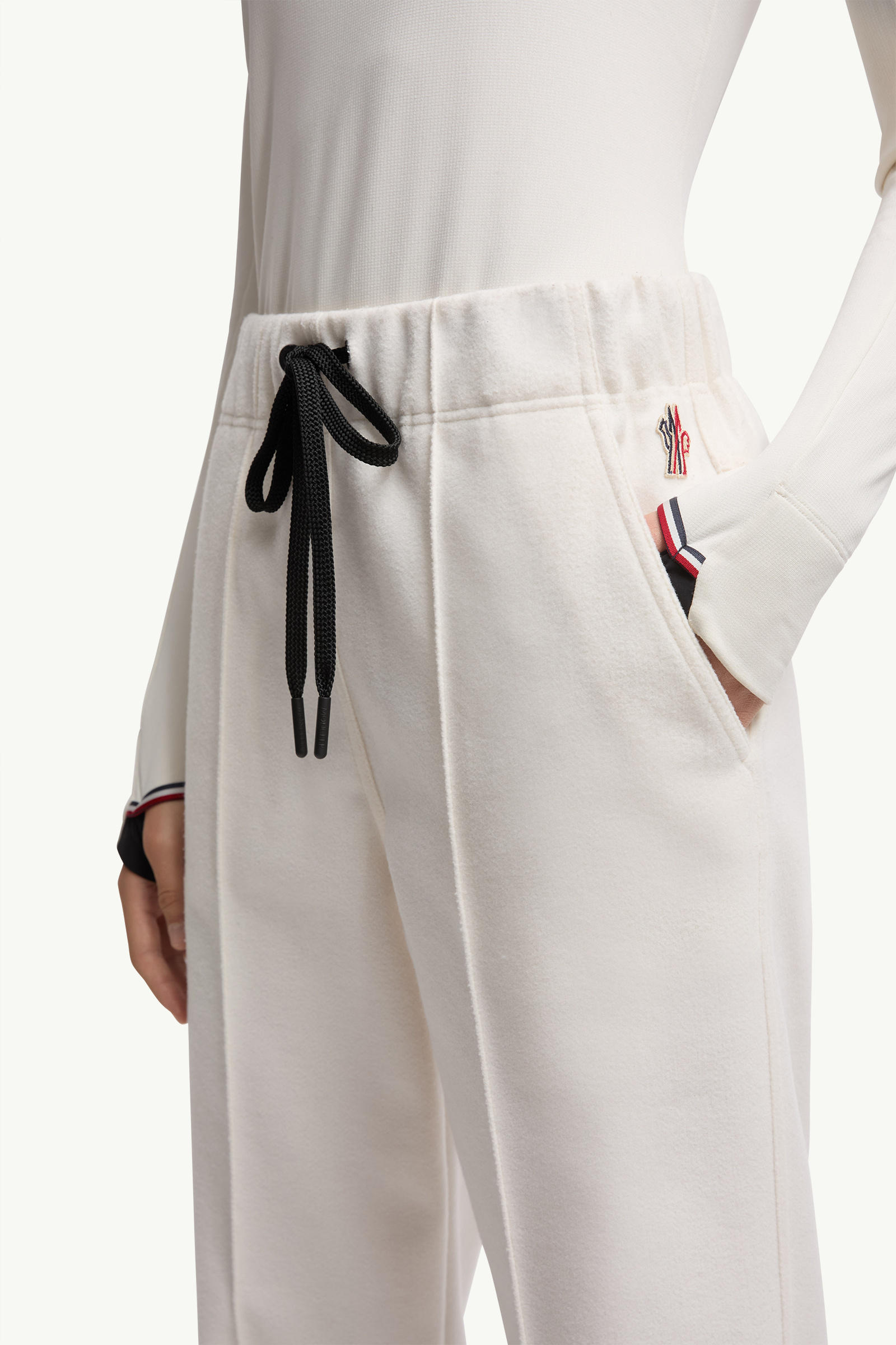 Logo Track Pants Women White Moncler 5