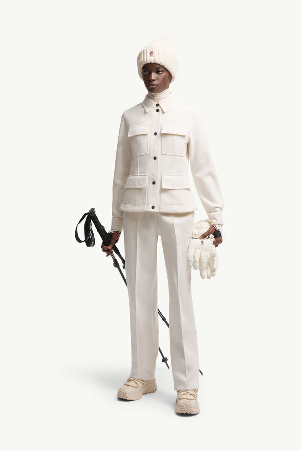 Interlock Long Sleeve Shirt Women White Moncler 0
