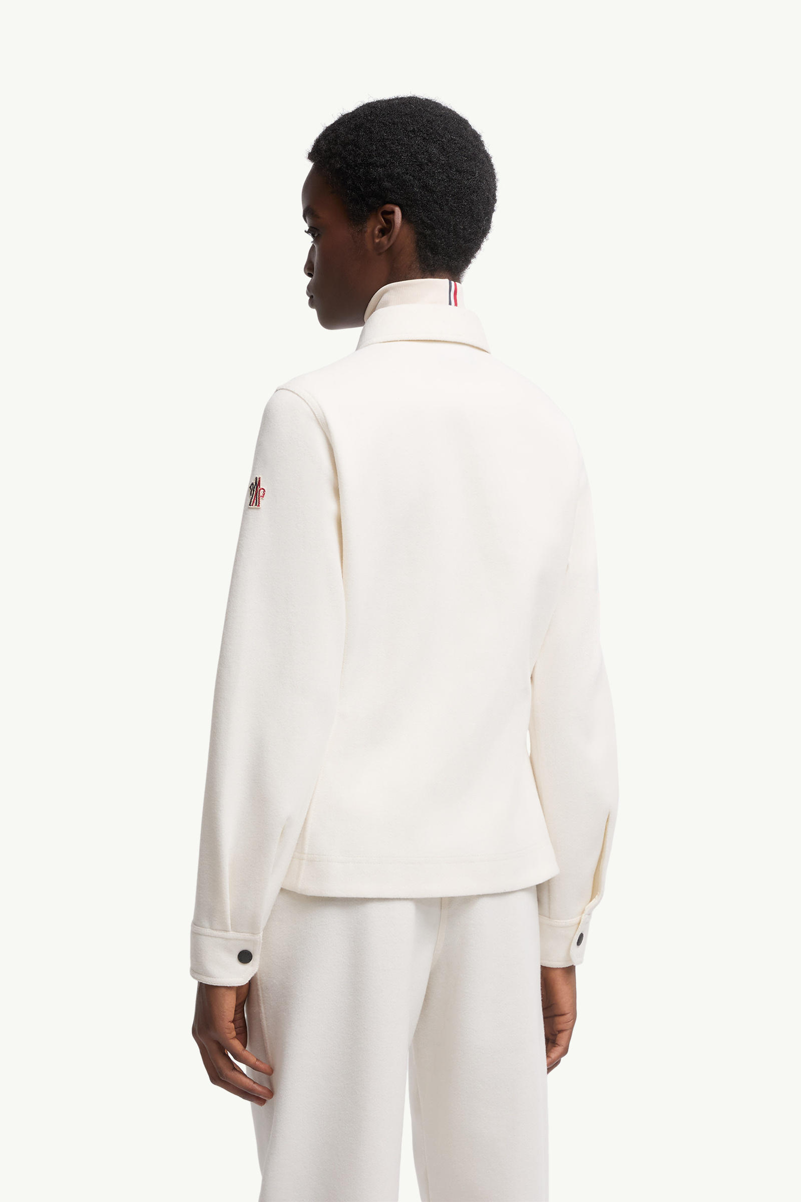 Interlock Long Sleeve Shirt Women White Moncler 4