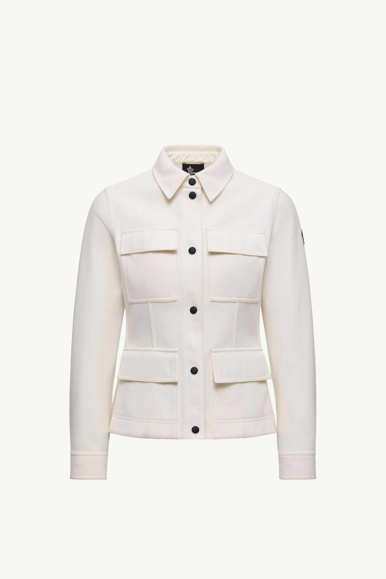 Camicia a maniche lunghe in Interlock Donna Bianco Moncler 2