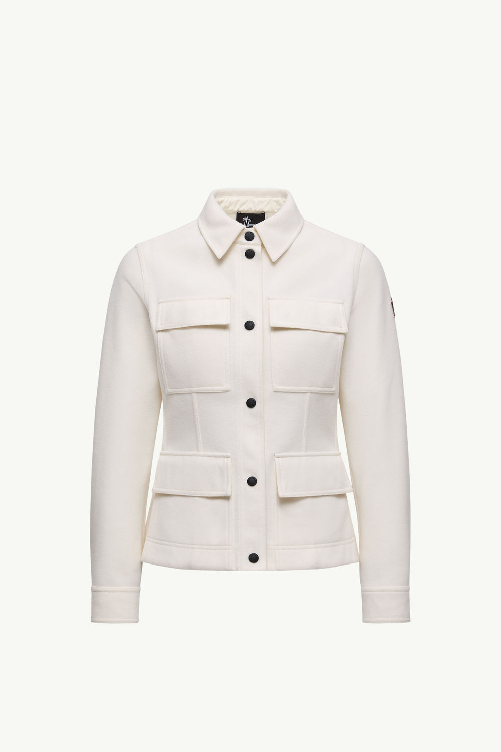 Interlock Long Sleeve Shirt Women White Moncler 2