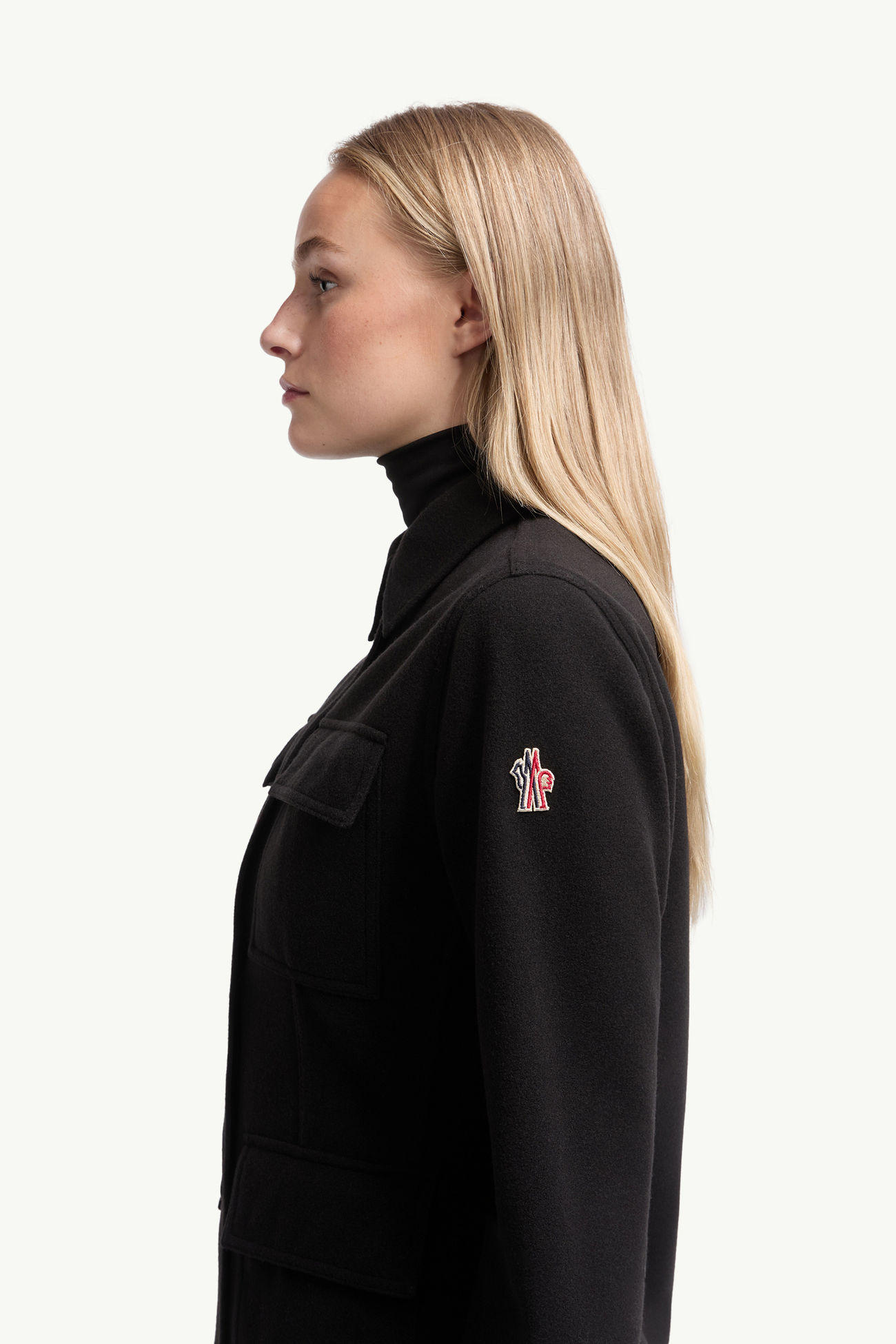 Langarmhemd aus Interlock Damen Schwarz Moncler 1