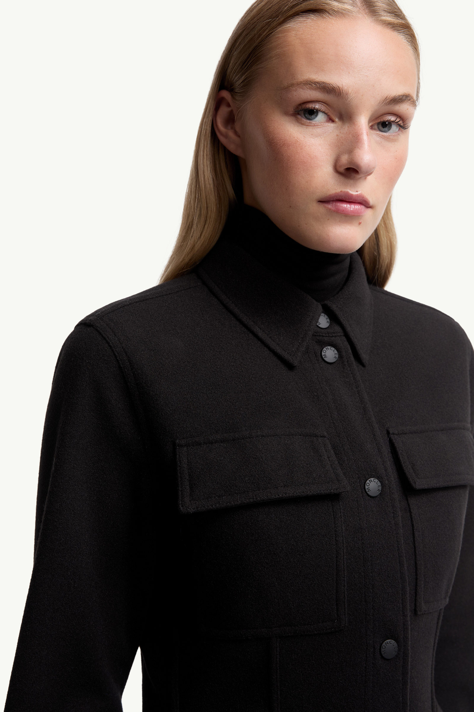 Interlock Long Sleeve Shirt Women Black Moncler 5
