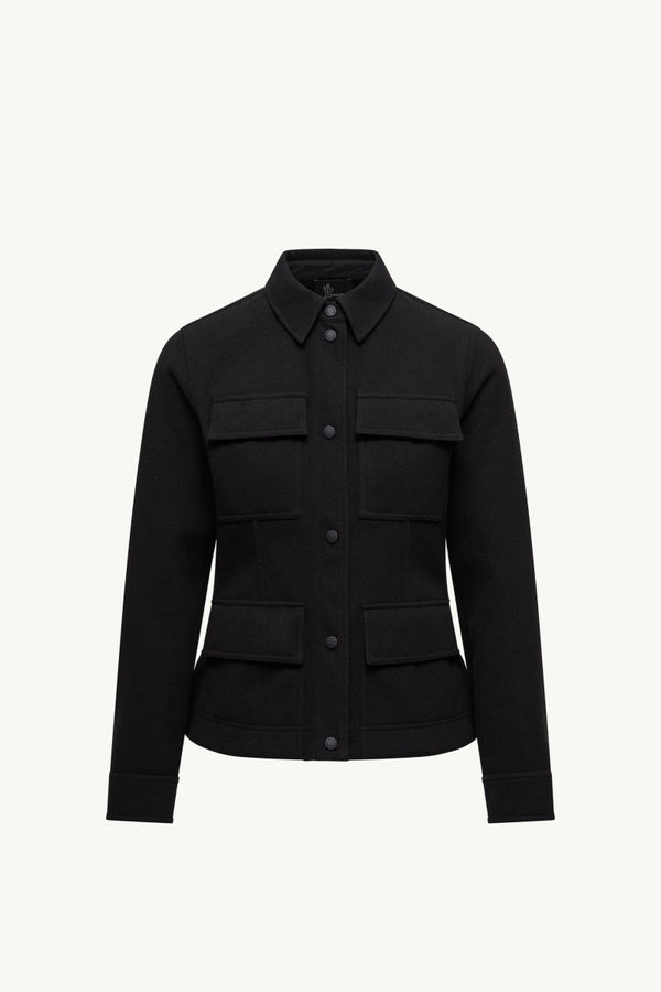 Chemise en interlock à manches longues Femmes Noir Moncler 2