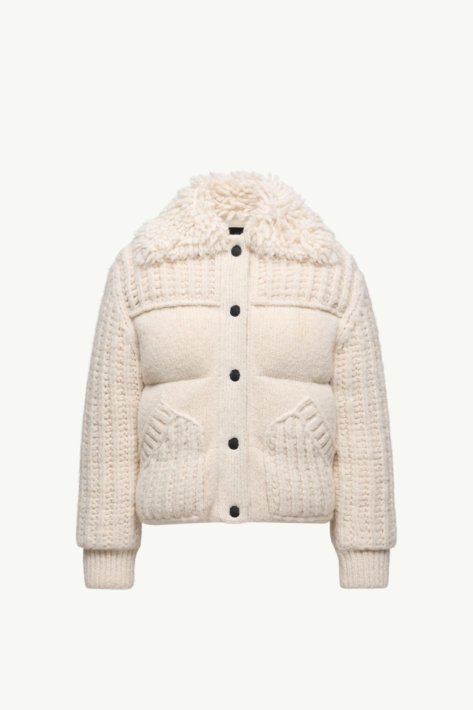 White Ivory Hillehorn Alpaca Blend Short Down Jacket - Short Down