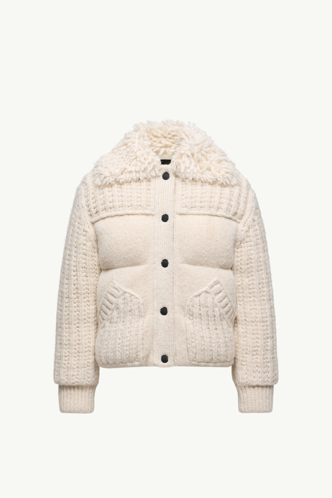 Hillehorn羊駝毛混紡短身羽絨外套 女士 象牙白色 Moncler 2