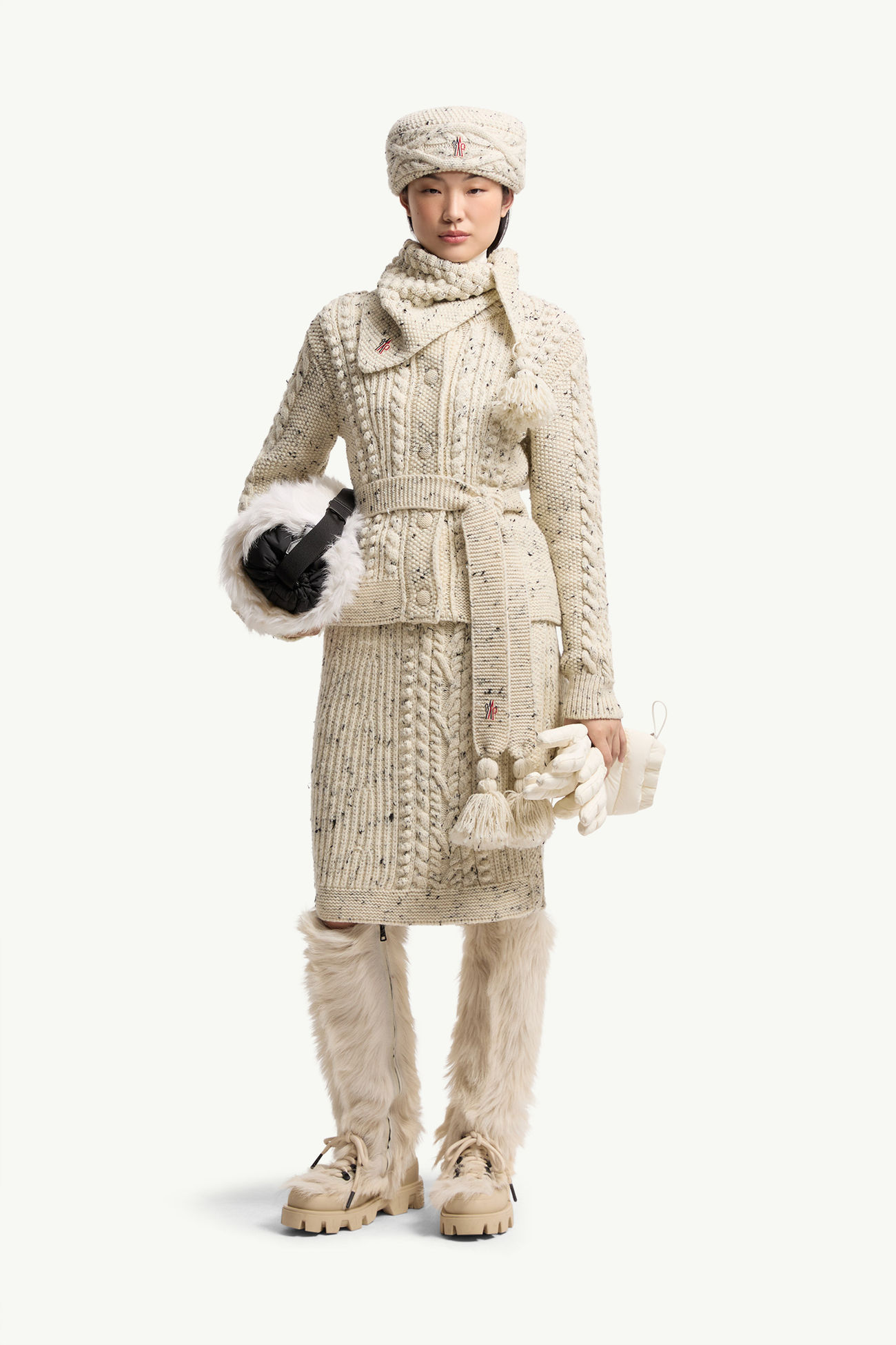 羊毛混紡樽領毛衣 女士 象牙白色 Moncler 0