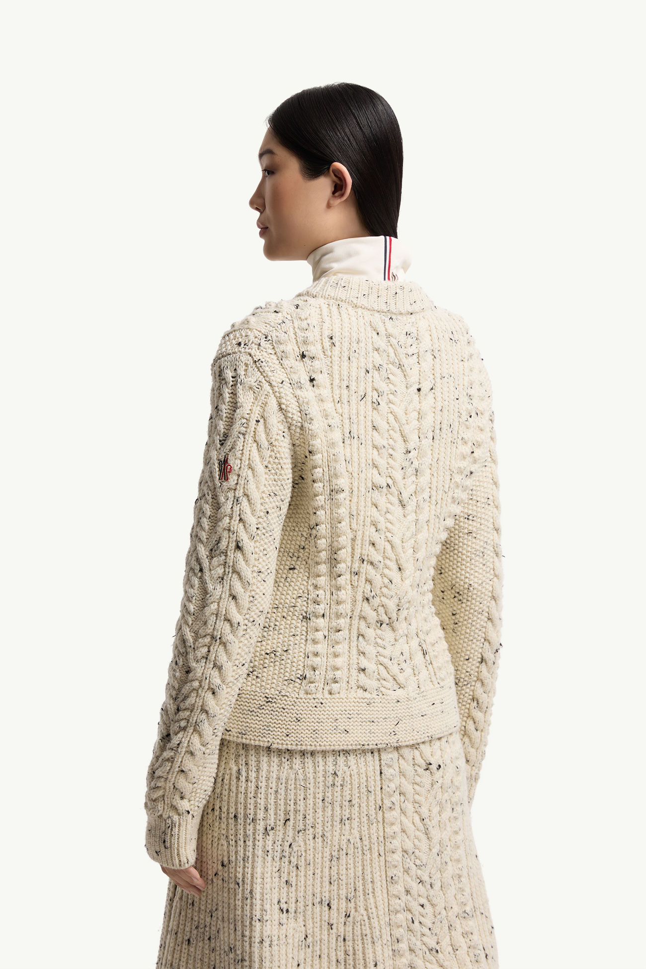 Jersey de cuello alto de lana Mujer Blanco Marfil Moncler 4