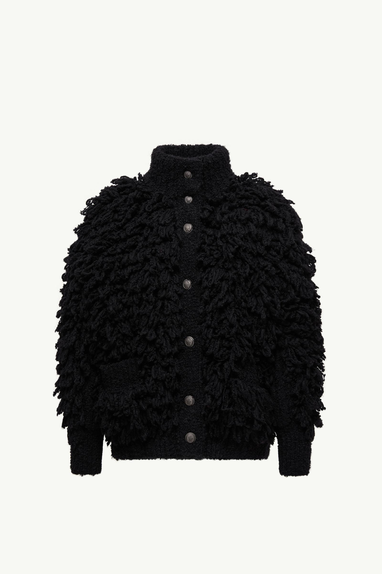 Textured Wool Blend Cardigan Women Black Moncler, 1 of 0