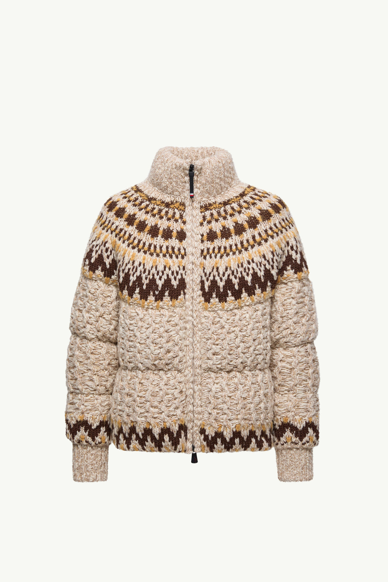 Girose Strickjacke mit Reißverschluss aus Wollmischung Damen Beige & Braun Moncler 2