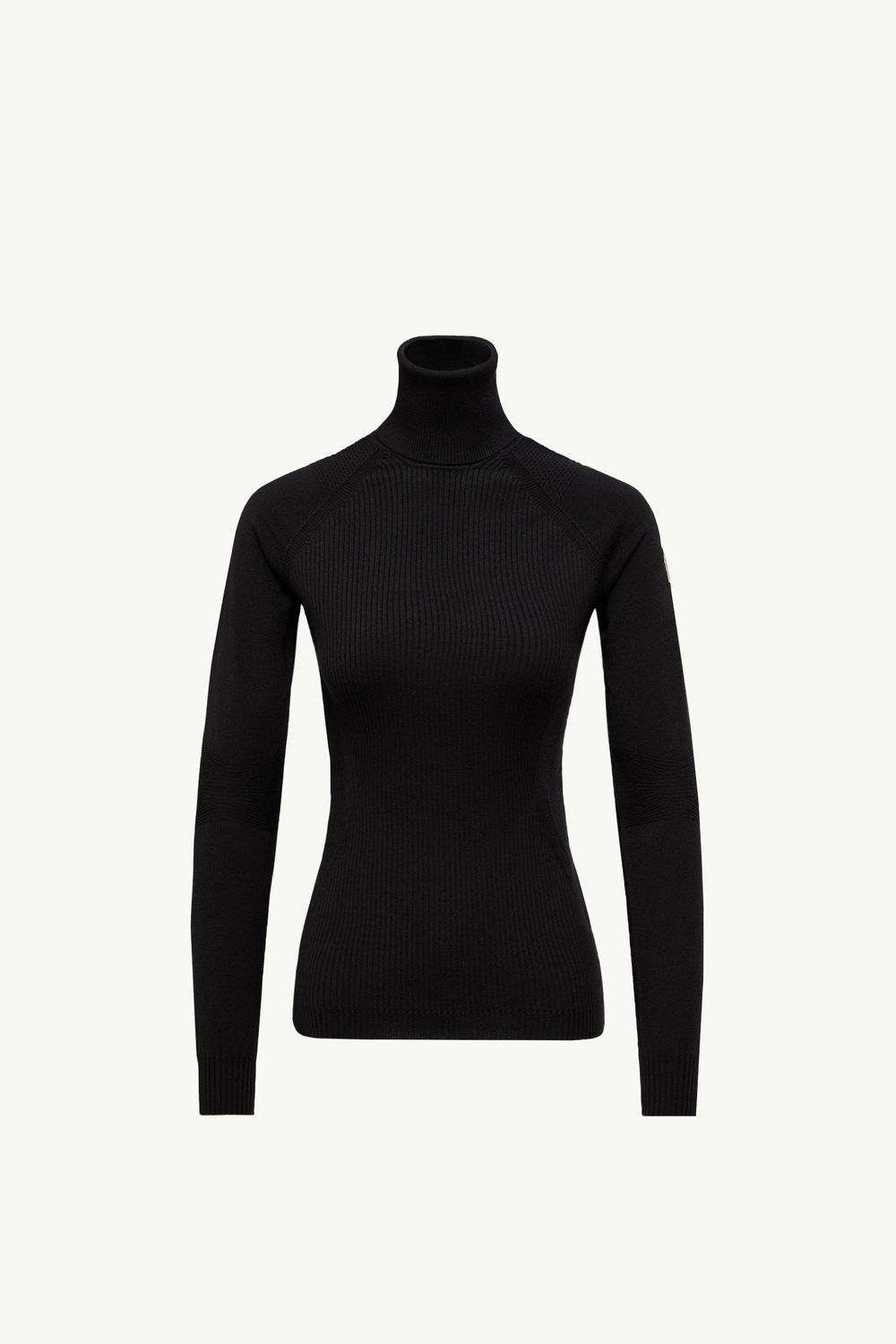 Wool Blend Polo Neck Jumper Women Black Moncler 2
