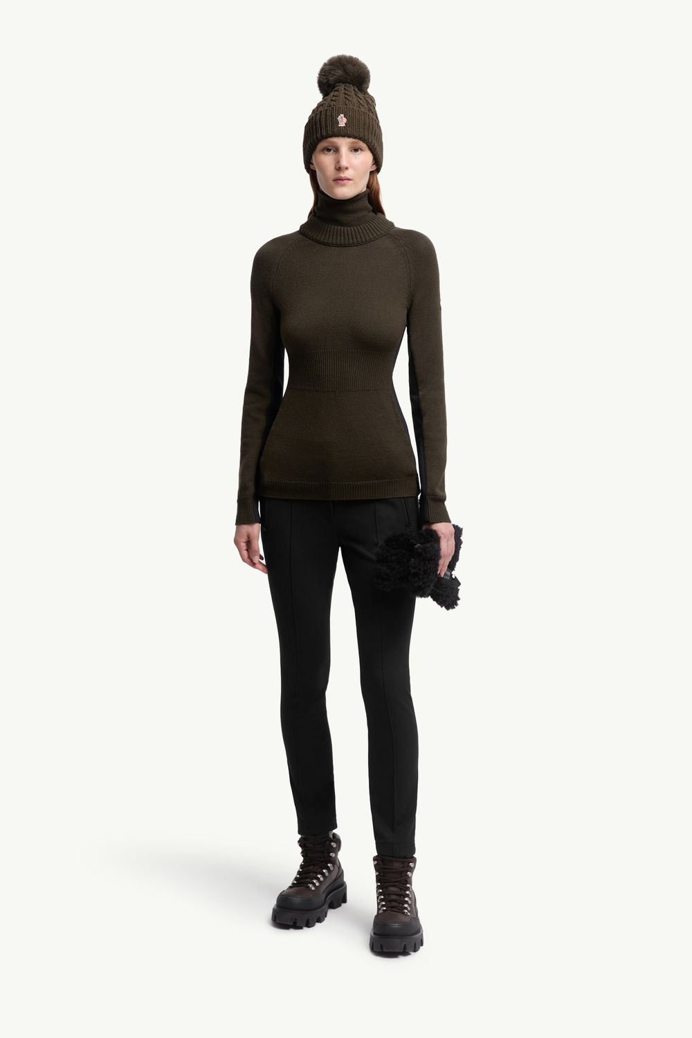 Wool Turtleneck Jumper Women Dark Green Moncler 0