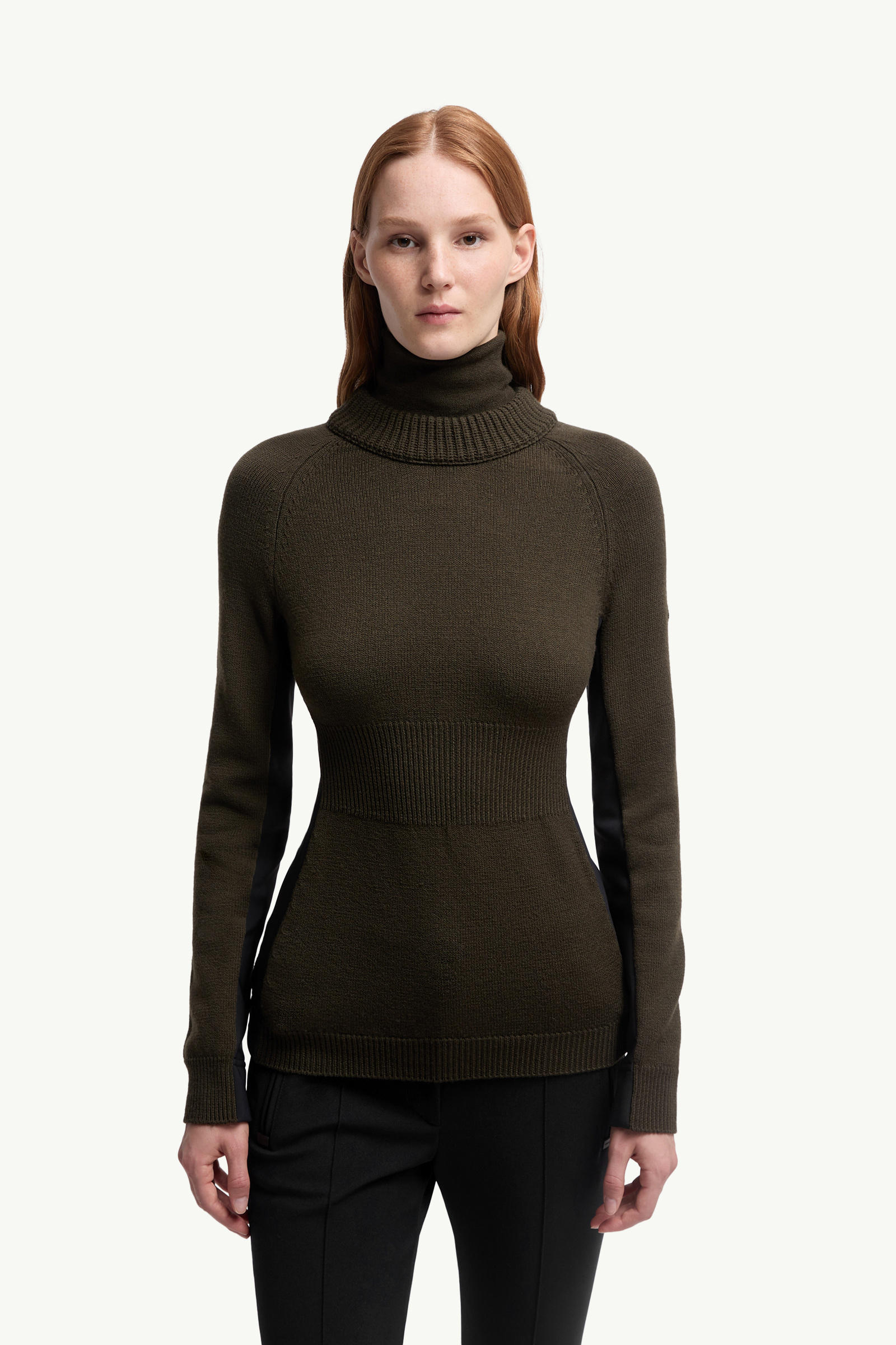 Wool Turtleneck Jumper Women Dark Green Moncler 3