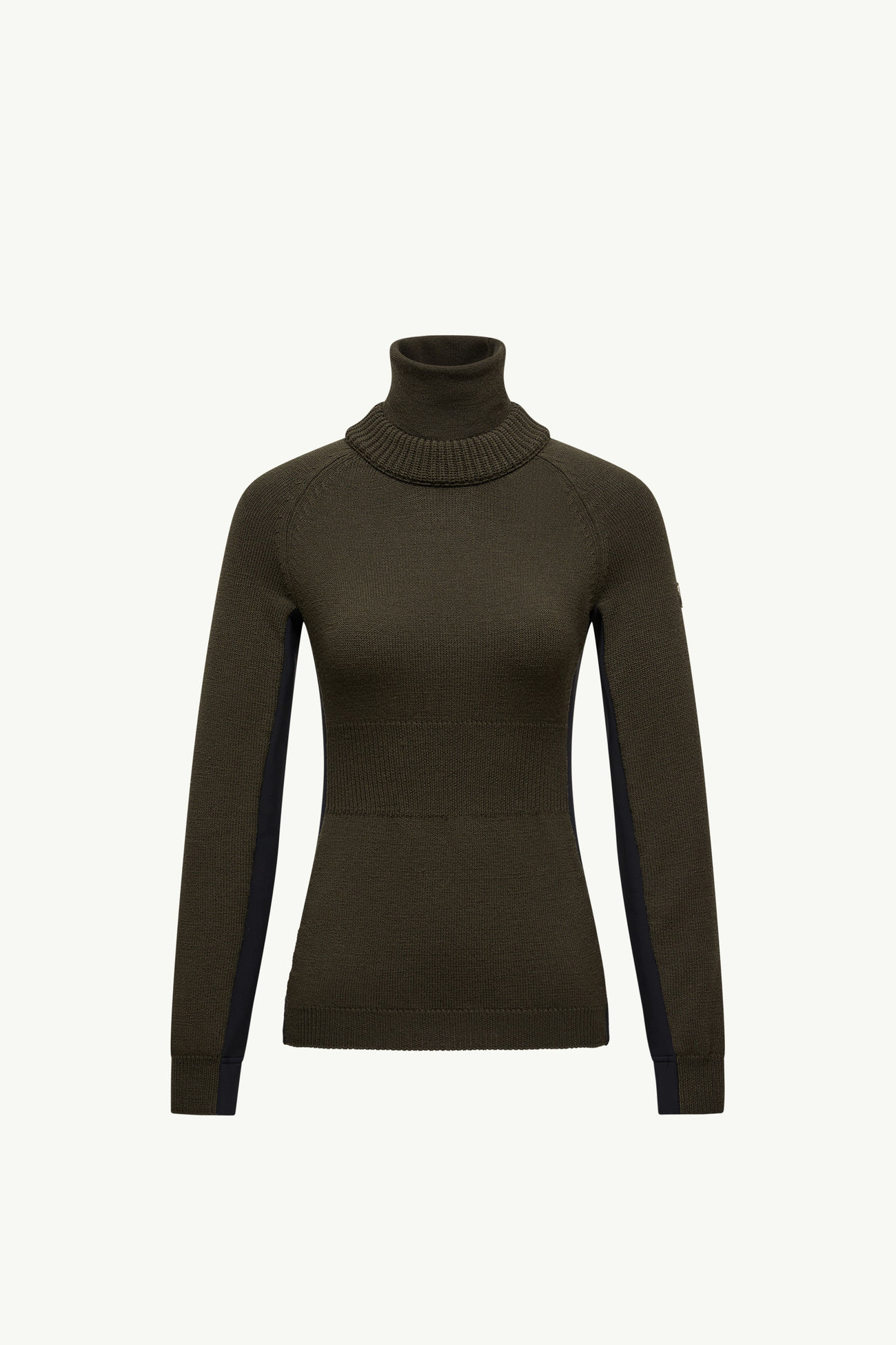 Wool Polo Neck Jumper Women Dark Green Moncler 2