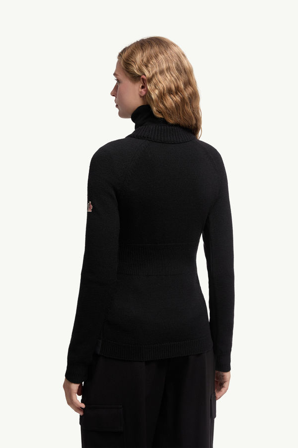 Maglione dolcevita in lana Donna Nero Moncler 4