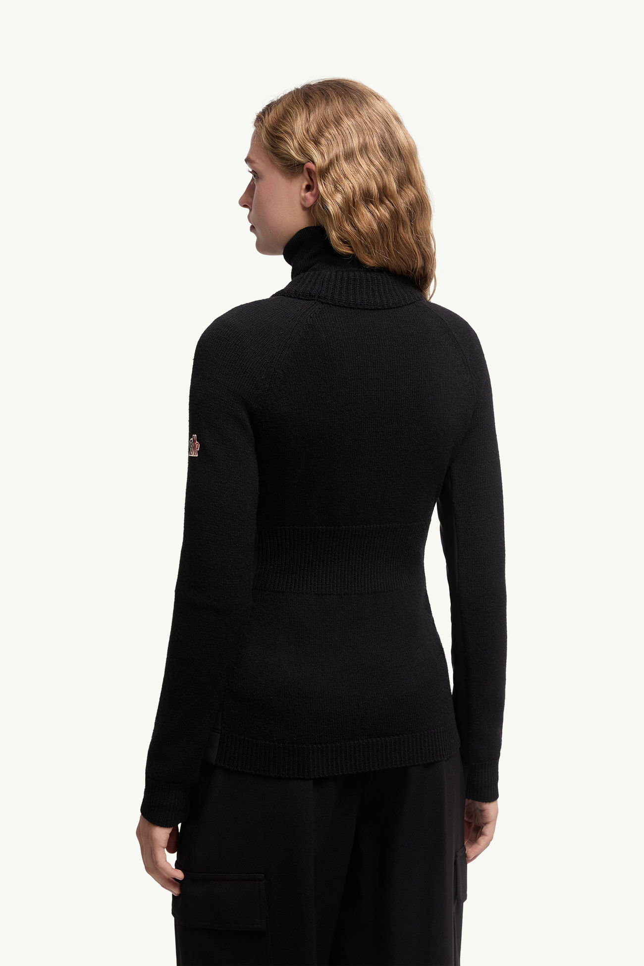 Wool Polo Neck Jumper Women Black Moncler 4