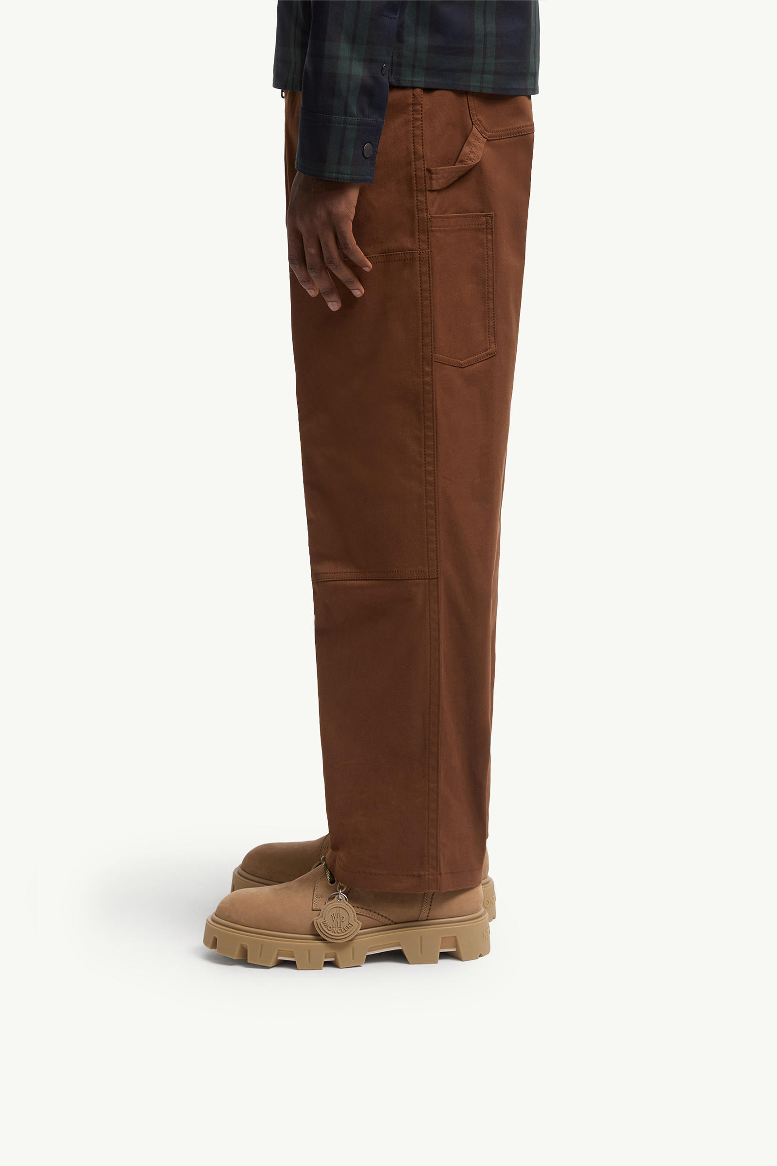 Peak City Nubuck & Suede Lace-Up Boots Men Khaki Moncler 1