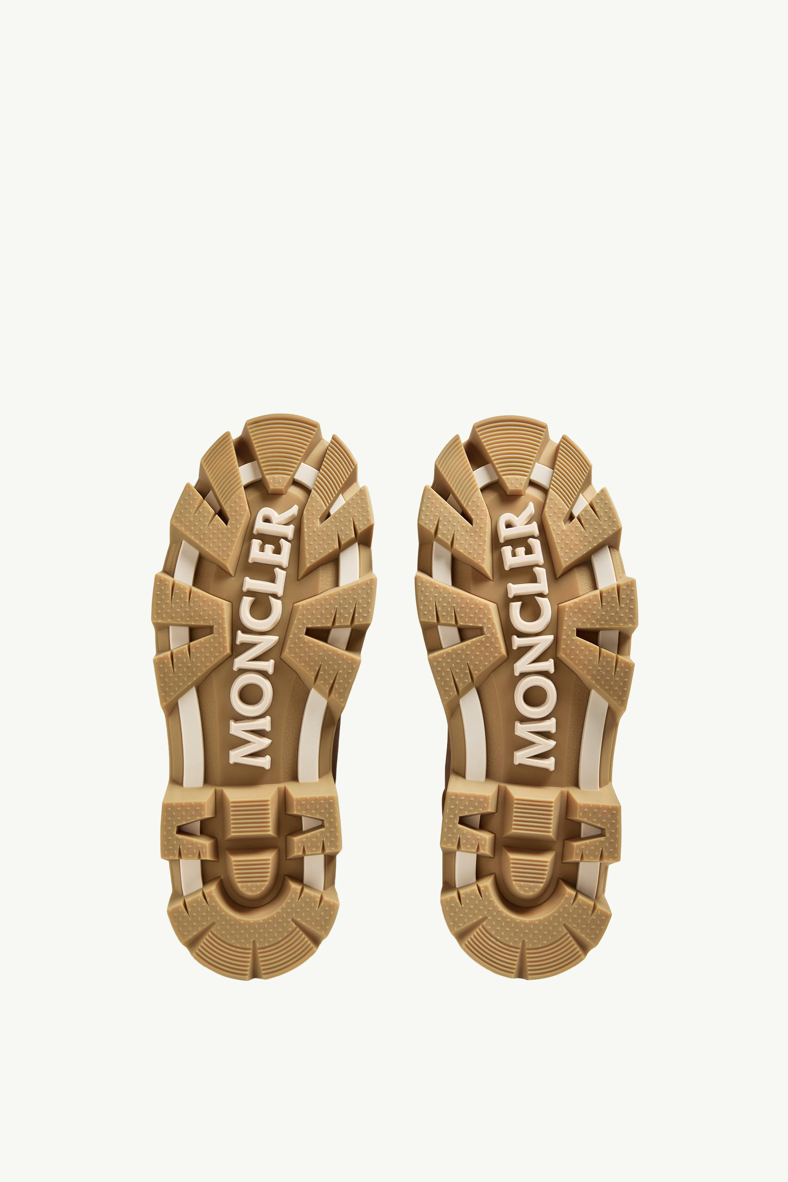 Stivali stringati in pelle scamosciata e nabuk Peak City Uomo Cachi Moncler 5