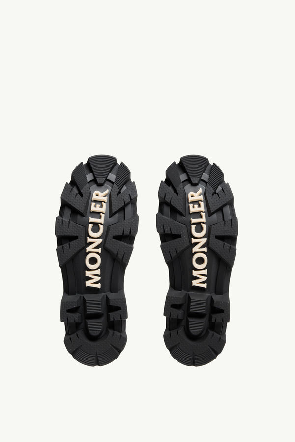 Peak City Nubuck & Suede Lace-Up Boots Men Black Moncler 5