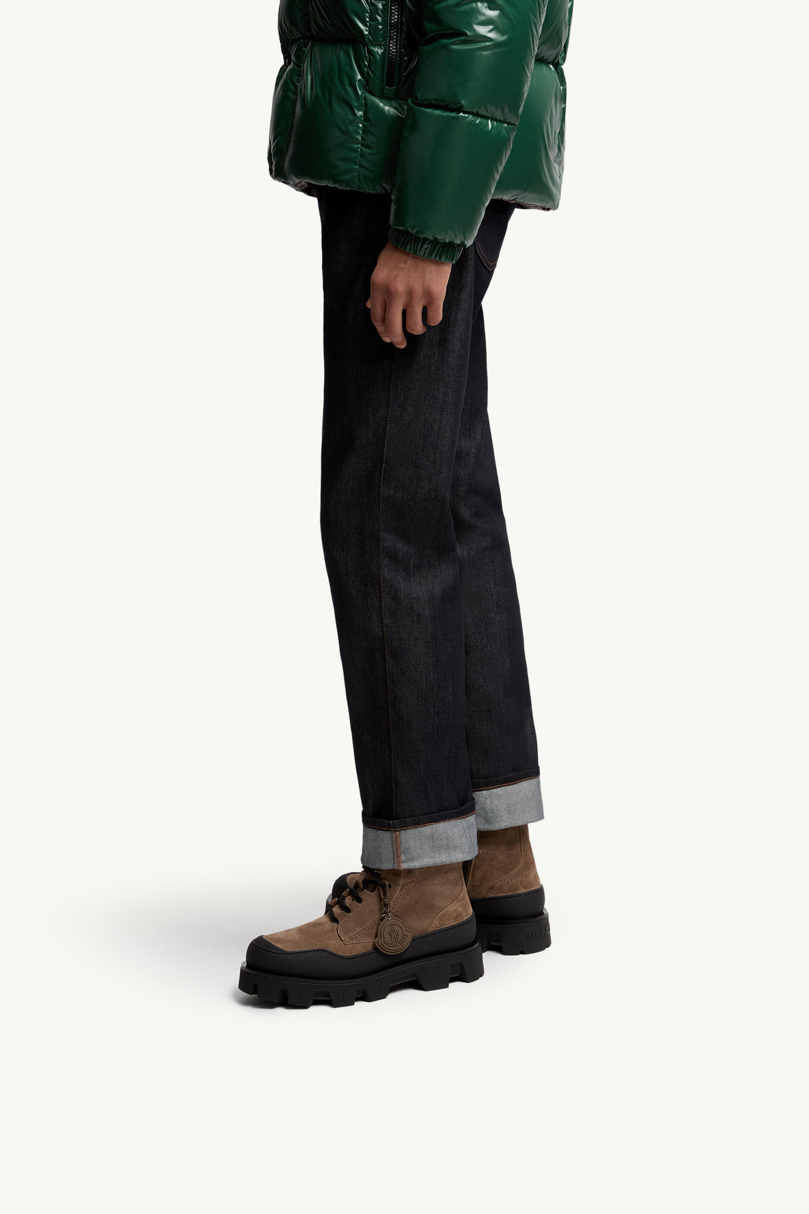 Bottes en daim à lacets Peak Path Hommes Marron Foncé Moncler 1