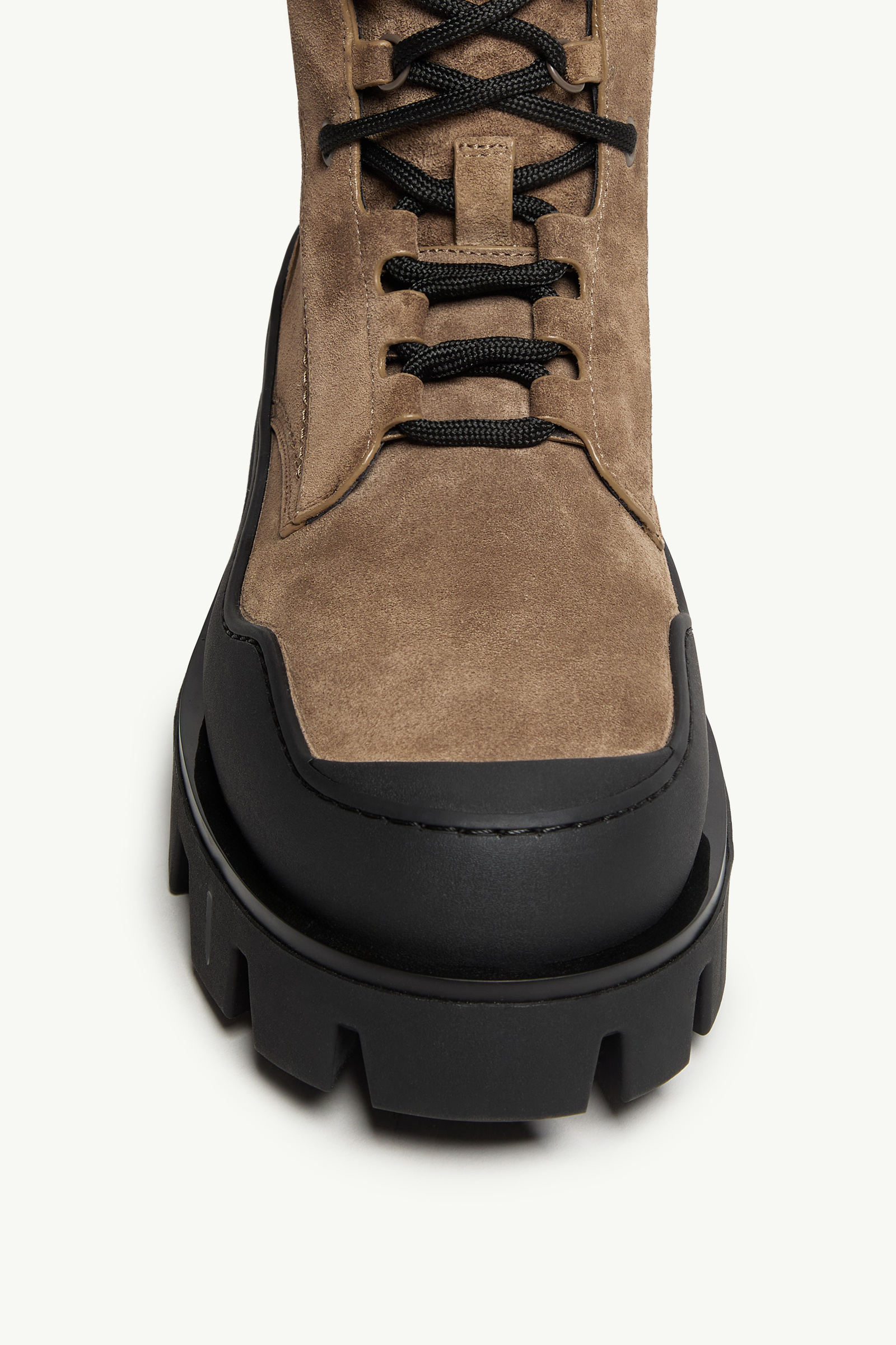 Peak Path Suede Lace-Up Boots Men Dark Brown Moncler 2