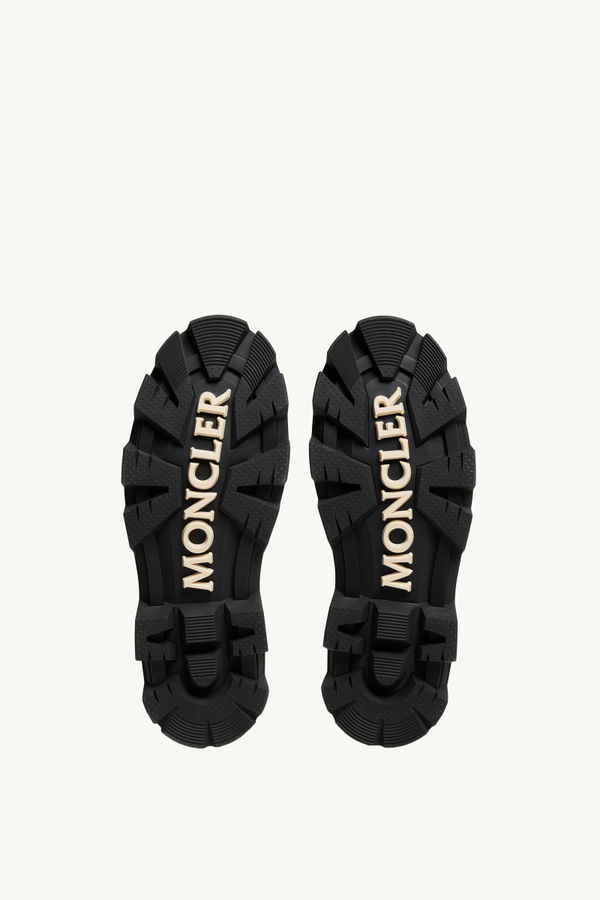 Stivali Stringati in Pelle Scamosciata Peak Path Uomo Marrone Scuro Moncler 5