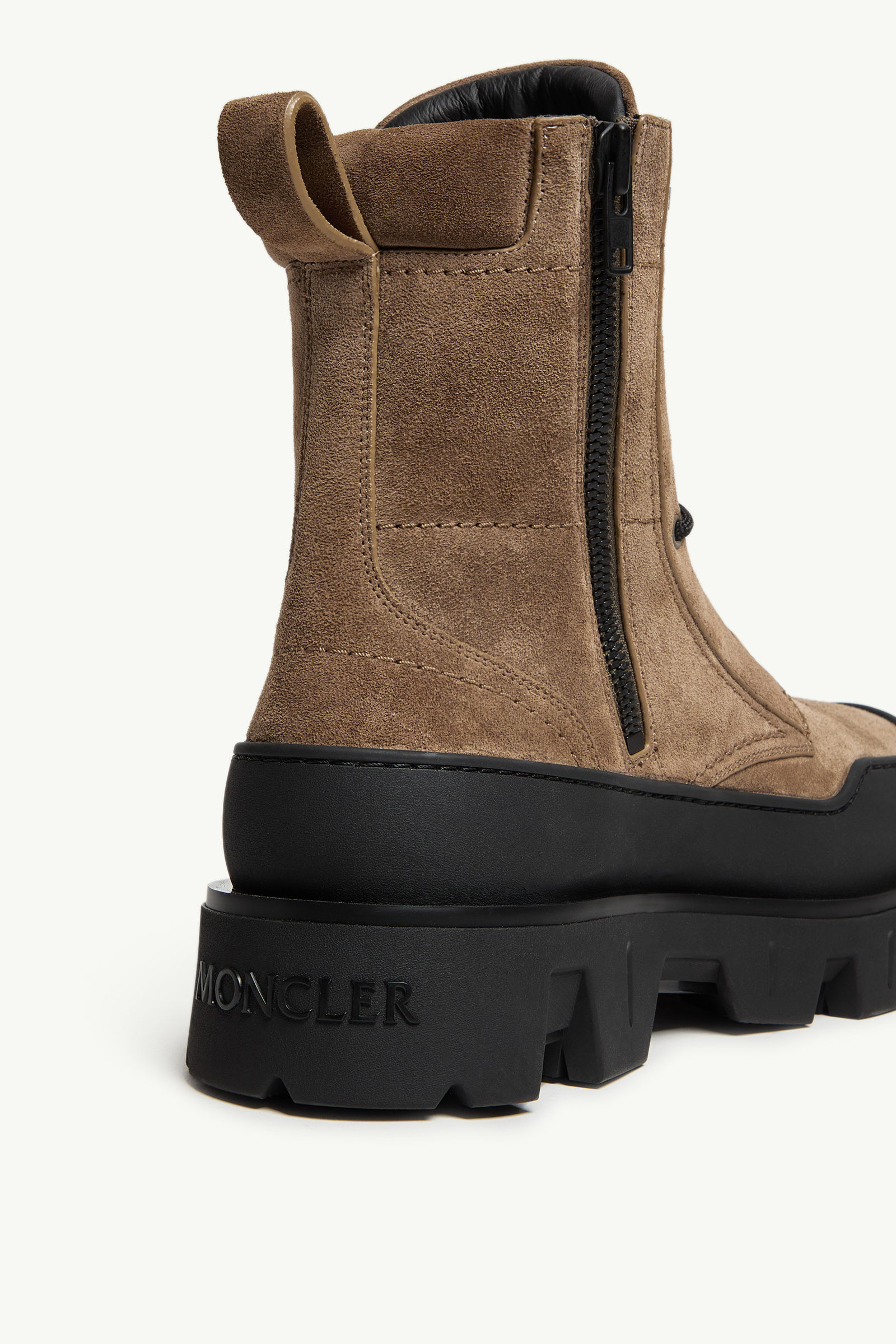 Peak Path Suede Lace-Up Boots Men Dark Brown Moncler 6