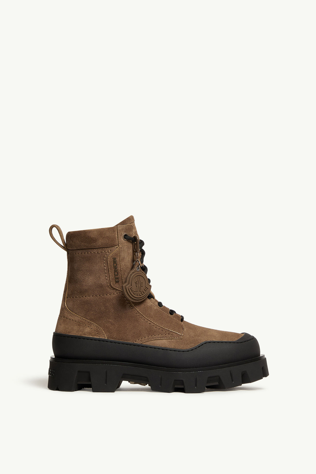 Peak Path Schnürstiefel aus Wildleder Herren Dunkelbraun Moncler 0