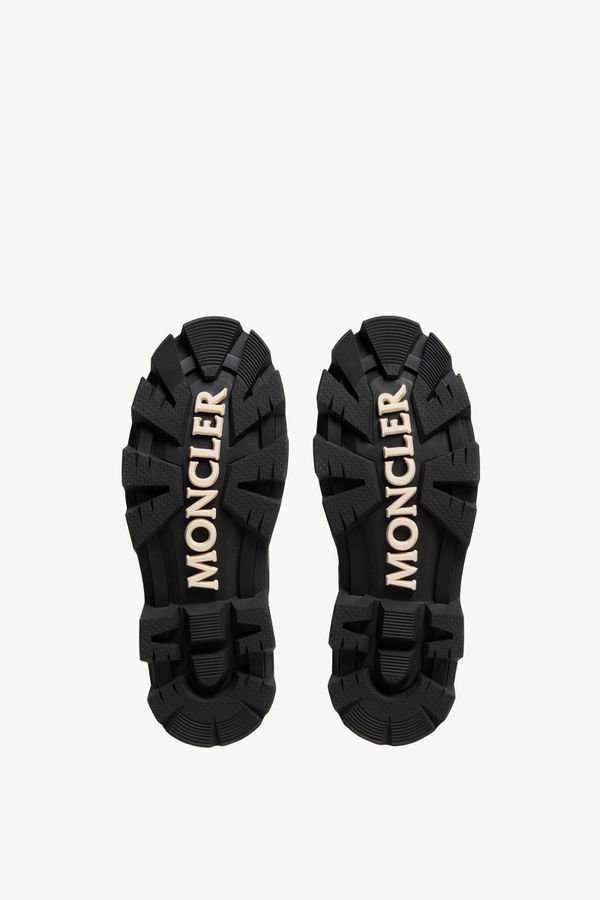 Peak Path Leather Lace-Up Boots Men Black Moncler 5