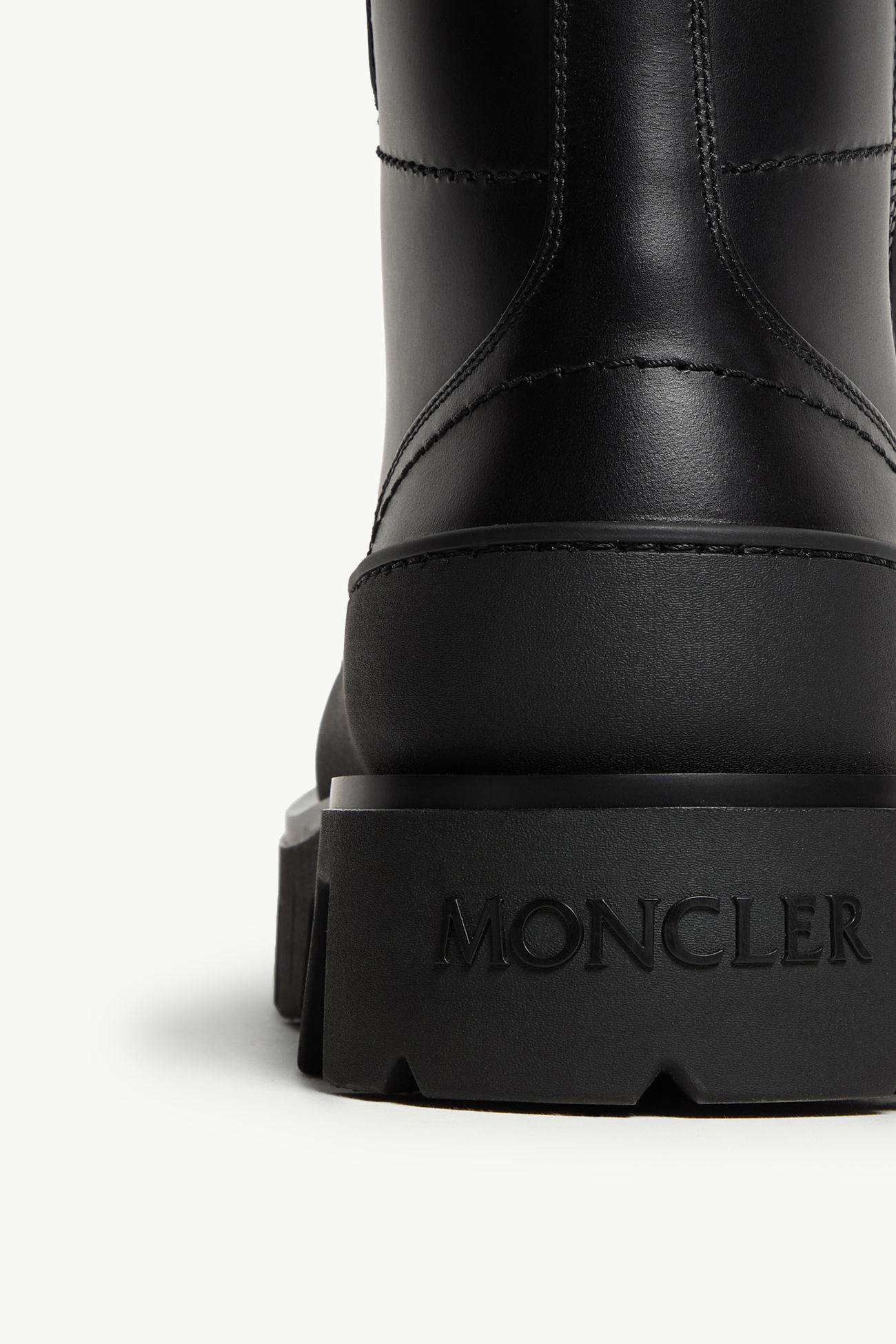 Peak Path皮革繫帶靴 男士 黑色 Moncler 6