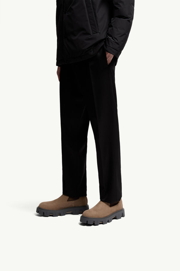 Bottes Chelsea Peak City en nubuck Hommes Marron clair Moncler 1