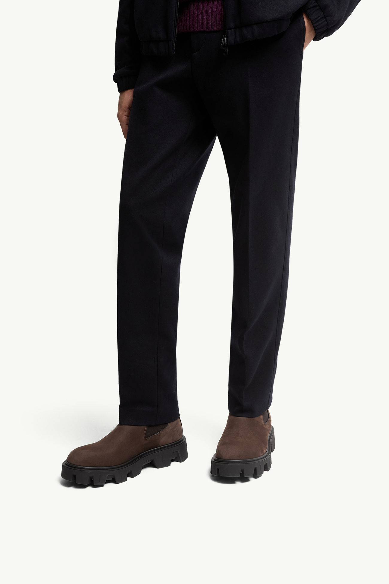 Peak City磨絨革切爾西短靴 男士 啡色 Moncler 1