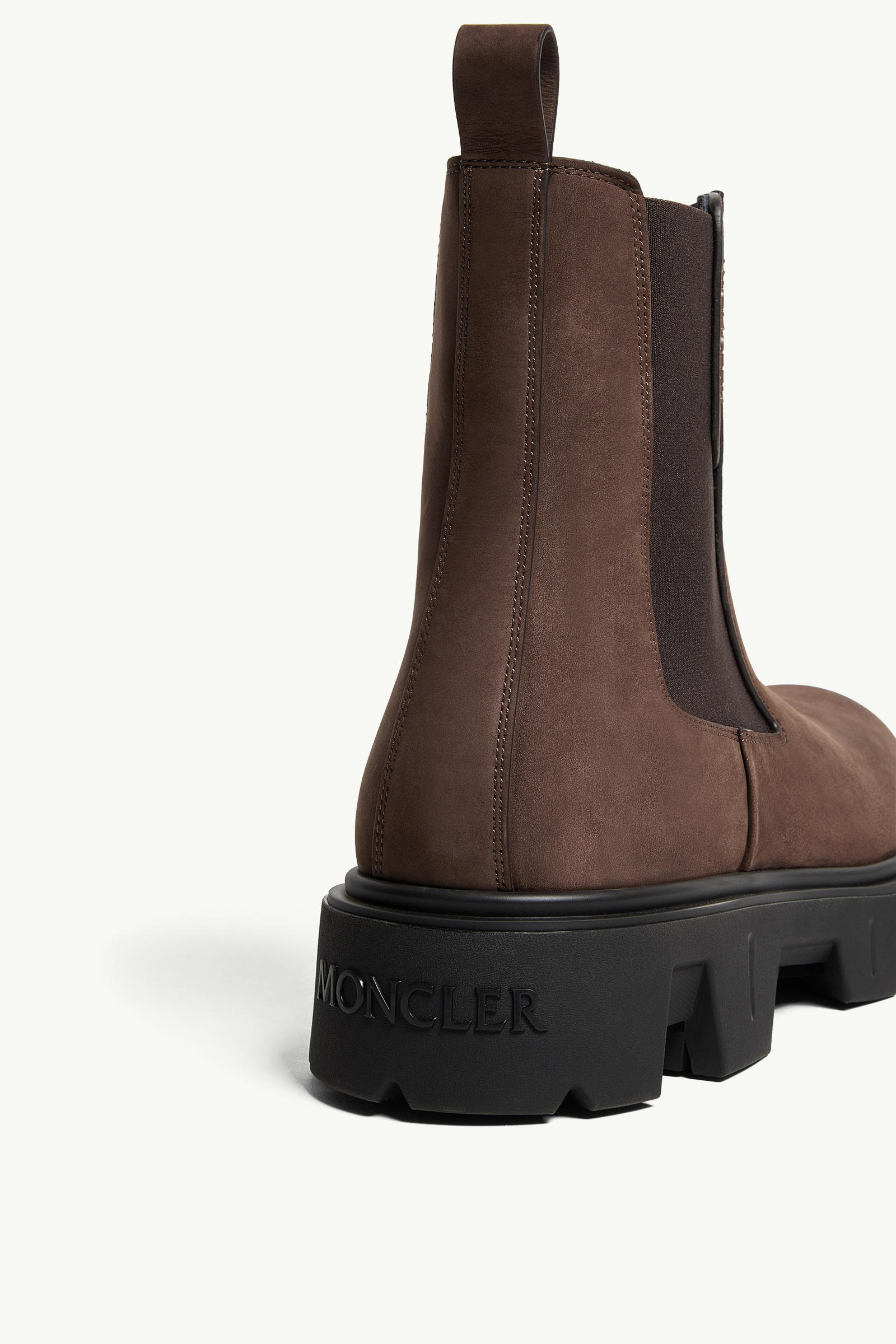 Peak City Nubuck Chelsea Boots Men Brown Moncler 6