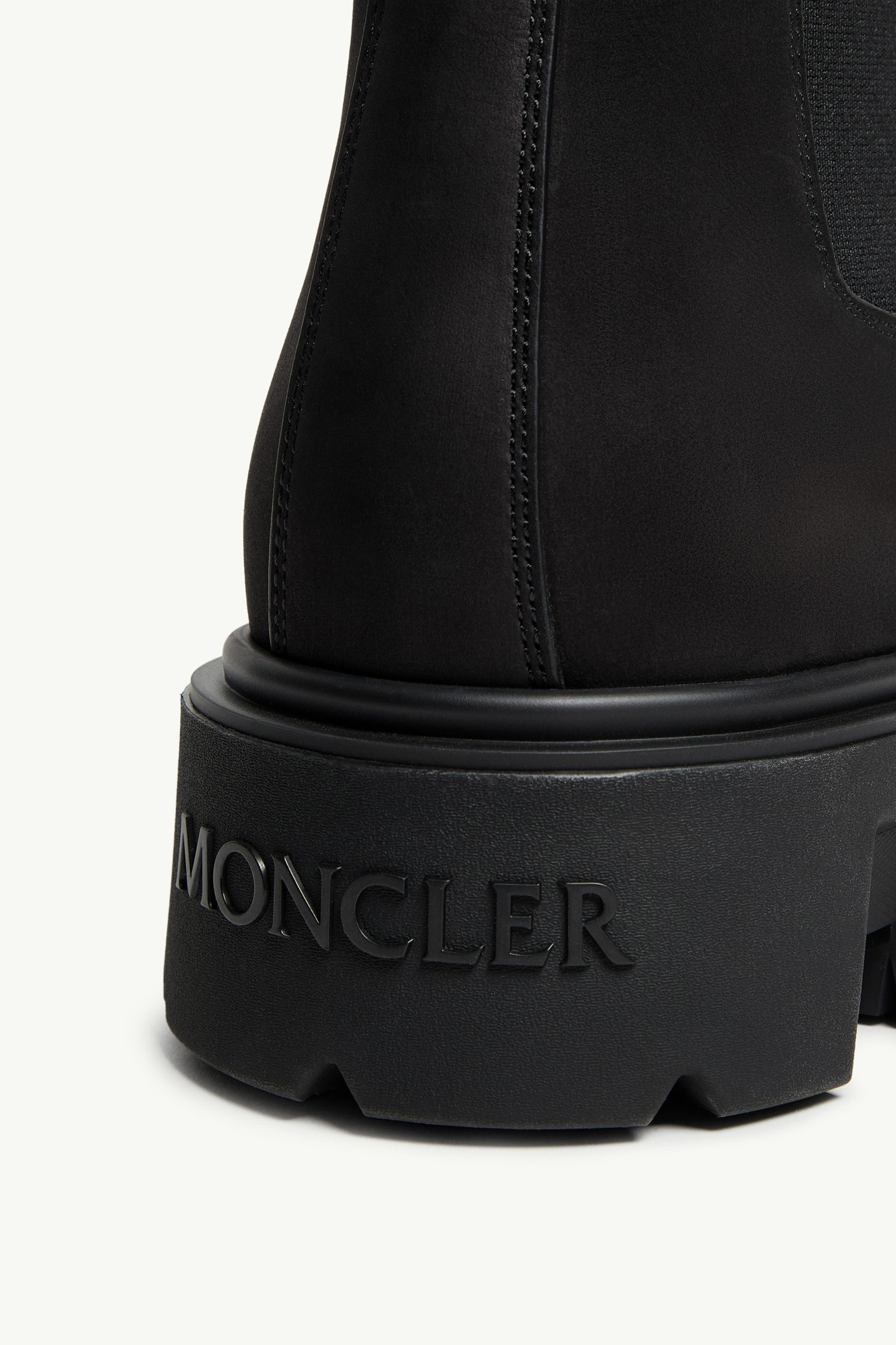 Peak City Nubuck Chelsea Boots Men Black Moncler 6