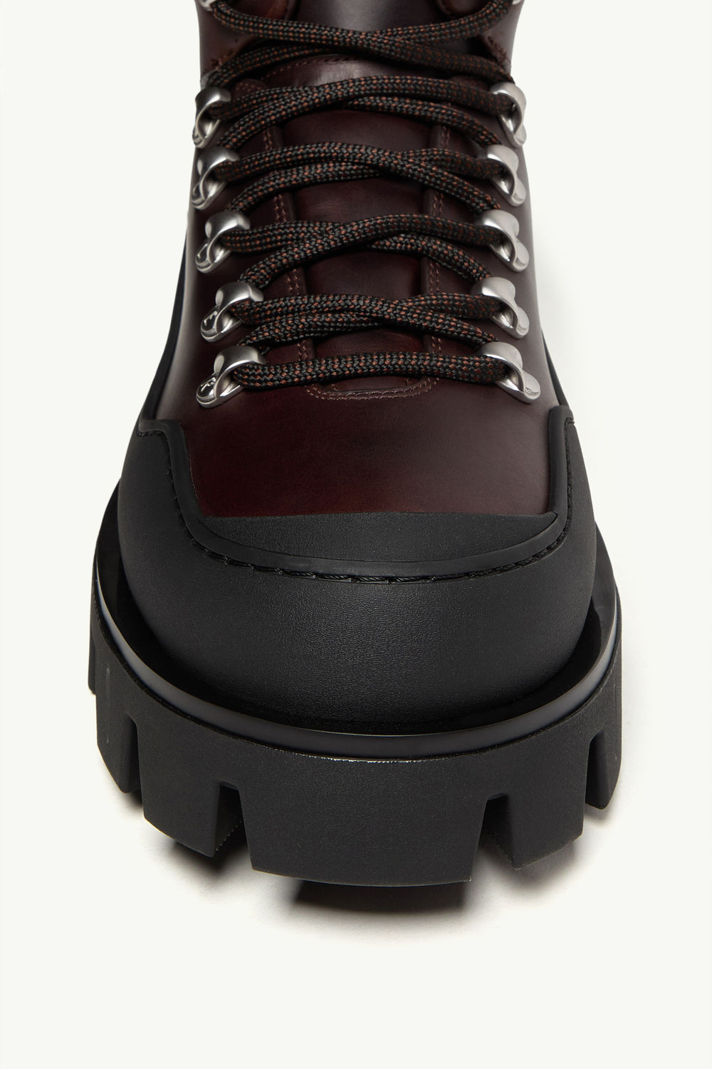 Peak Trek Leather Ankle Boots Men Brown Moncler 2