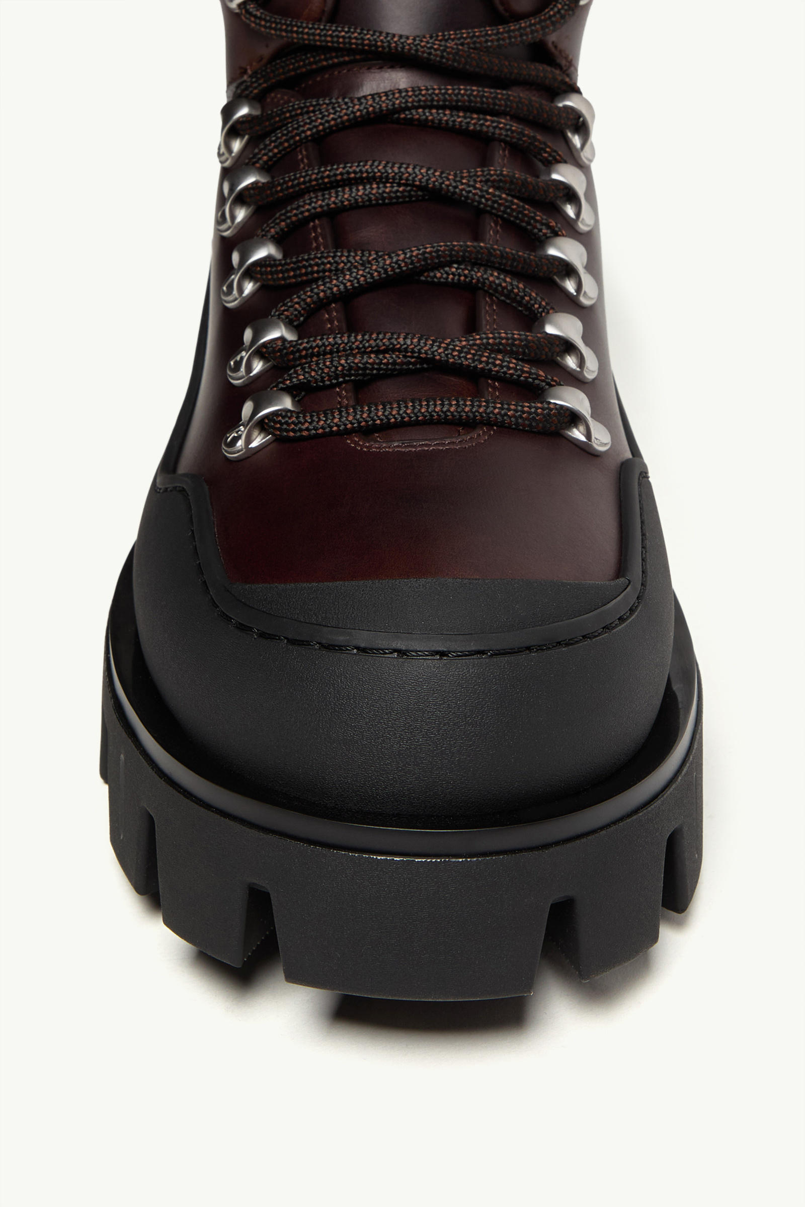 Peak Trek Leather Ankle Boots Men Brown Moncler 2