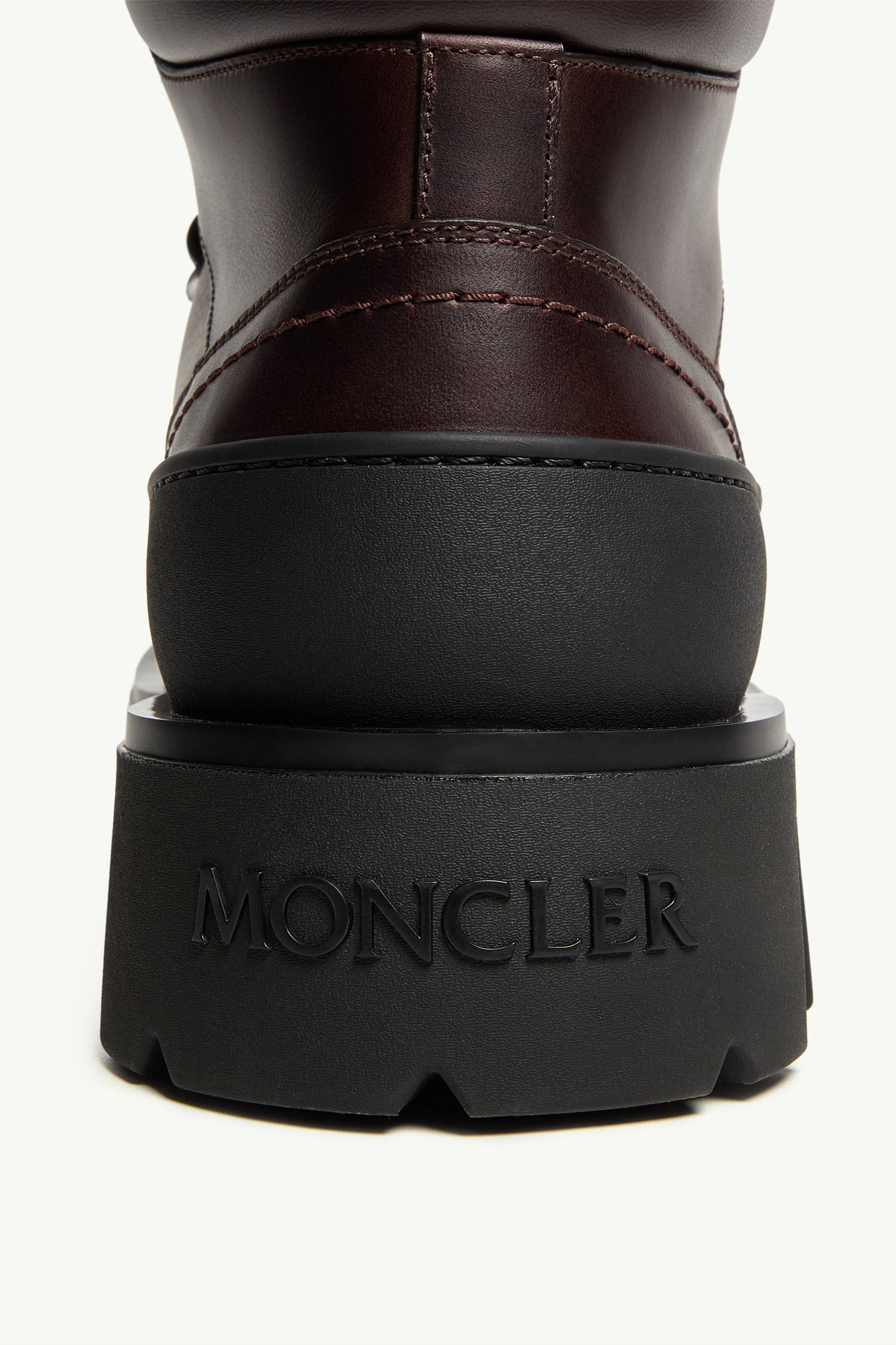 Bottines en cuir Peak Trek Hommes Marron Moncler 6