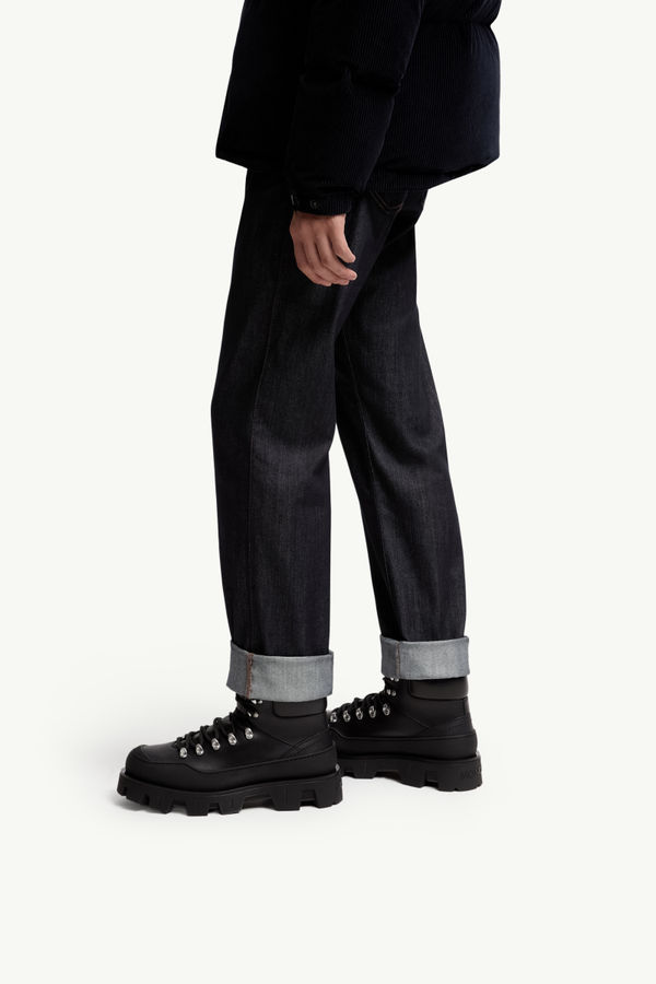 Stivaletti Peak Trek in Pelle Uomo Nero Moncler 1