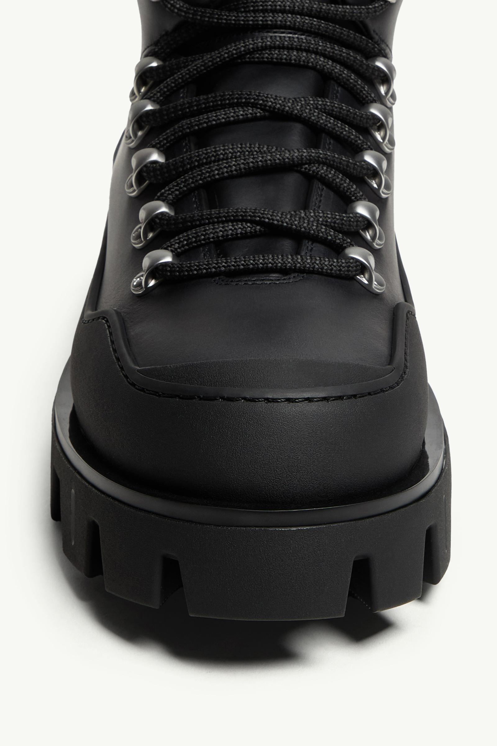 Black Peak Trek Leather Ankle Boots - Boots for Men | Moncler US